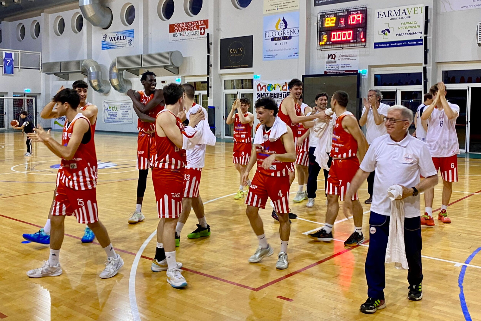 Mondragone vs Teramo 82-109 (G2), coach Stirpe: “Stagione Stupenda!”